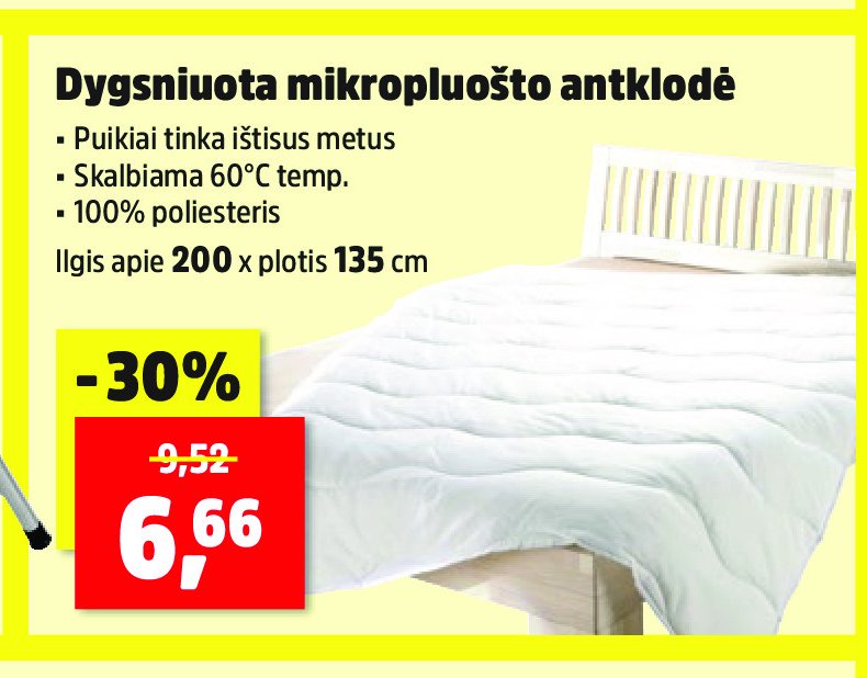 Dygsniuota mikropluošto antklodė, 135 cm