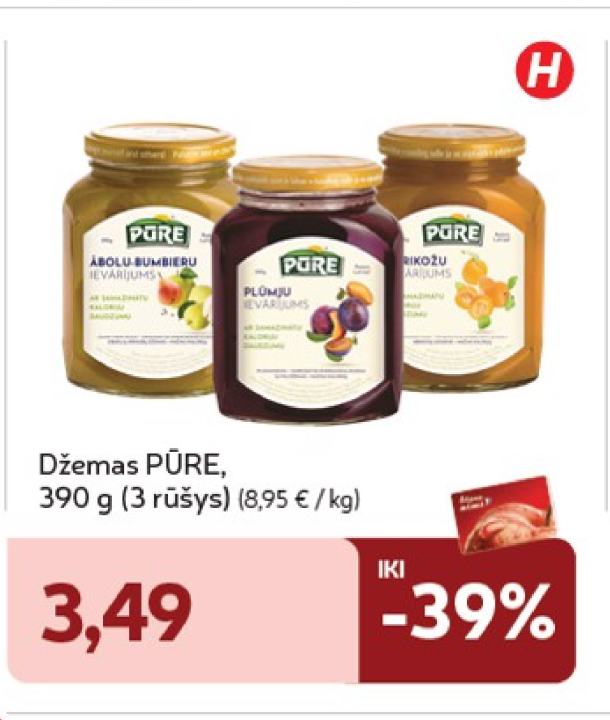 Džemas PŪRE, 390 g