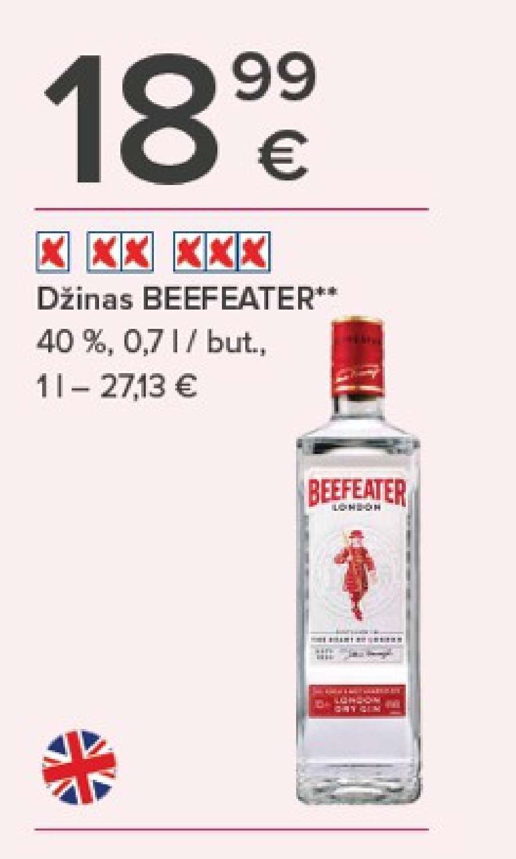Džinas BEEFEATER, 0.7 l