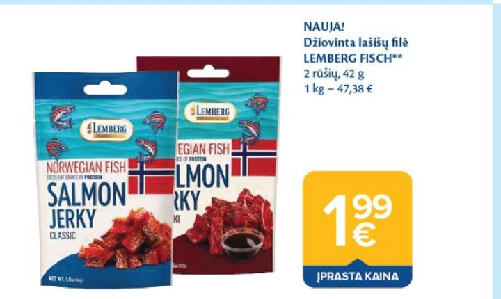 Džiovinta lašišų filė LEMBERG FISCH, 42 g