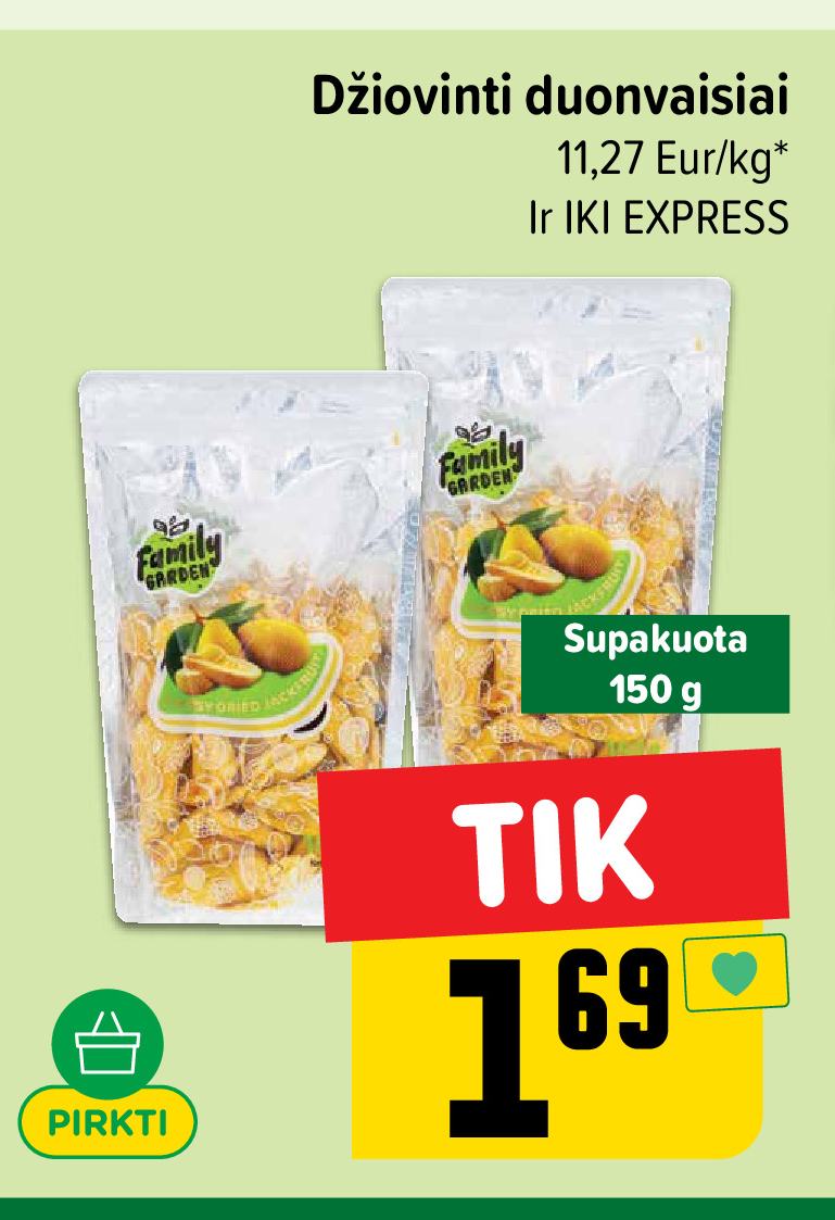 Džiovinti duonvaisiai, 150 g