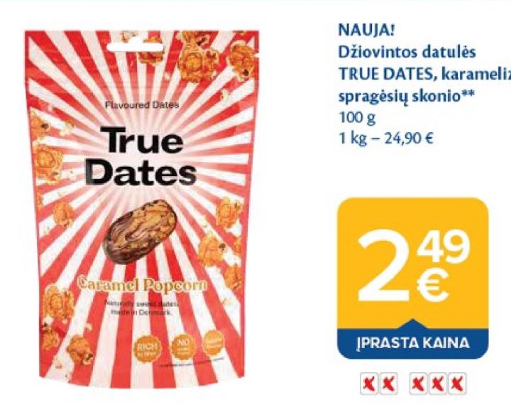 Džiovintos datulės TRUE DATES, 100 g