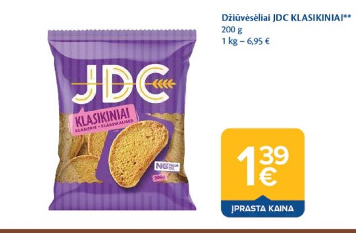 Džiūvėsėliai JDC KLASIKINIAI, 200 g