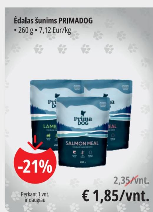Ėdalas šunims PRIMADOG, 260 g