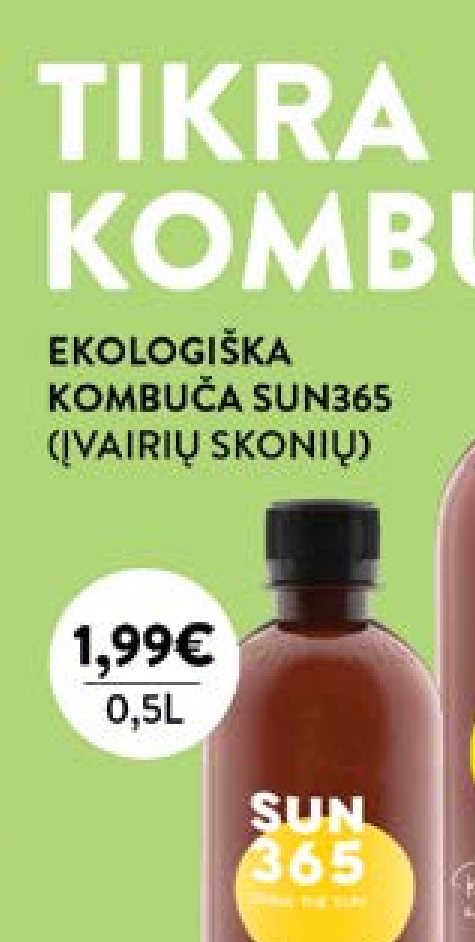 EKOLOGIŠKA KOMBUČA SUN365, 0.5 l