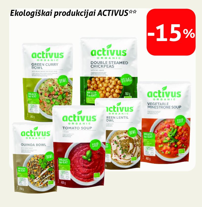 Ekologiškai produkcijai ACTIVUS