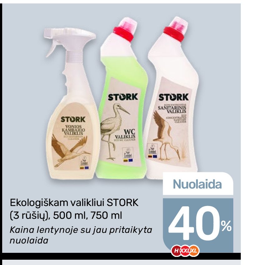Ekologiškam valikliui STORK, 500 ml