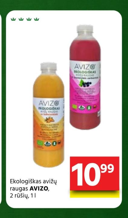 Ekologiškas avižų raugas AVIZO, 1 l