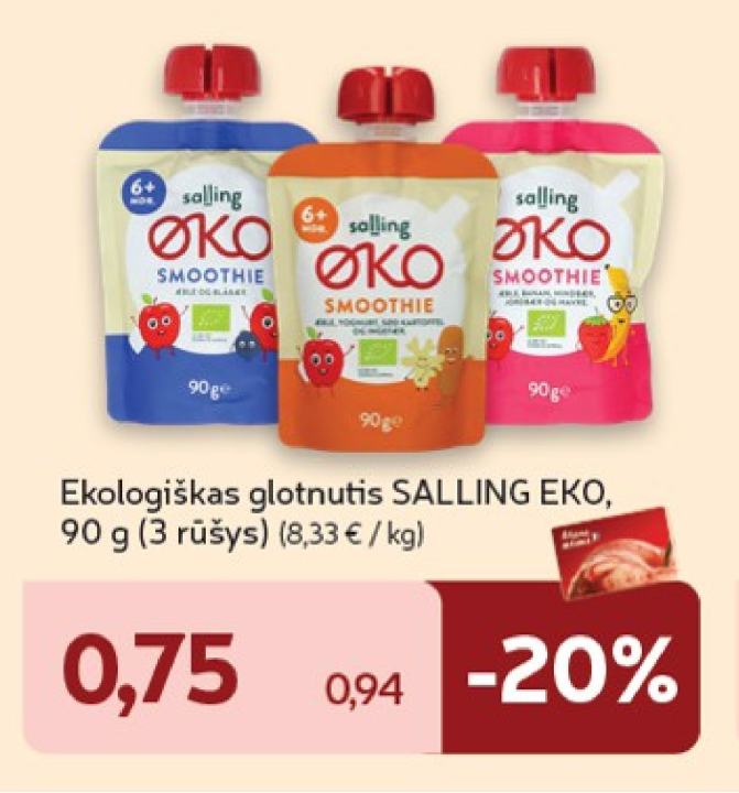 Ekologiškas glotnutis SALLING EKO, 90 g