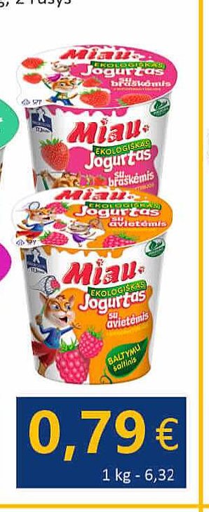 Ekologiškas jogurtas MIAU, 125 g