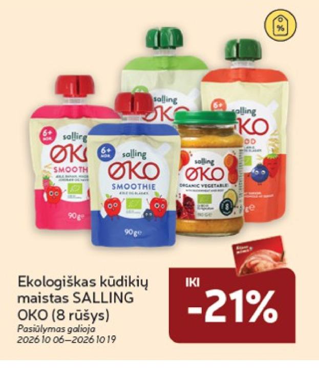 Ekologiškas kūdikių maistas SALLING ØKO