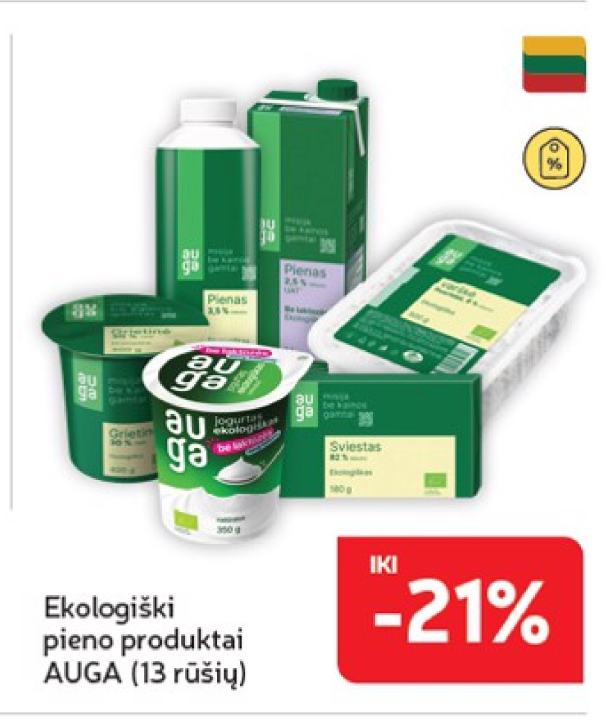 Ekologiški pieno produktai AUGA