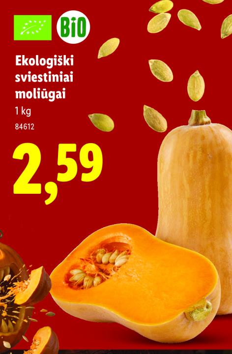 Ekologiški sviestiniai moliūgai, 1 kg