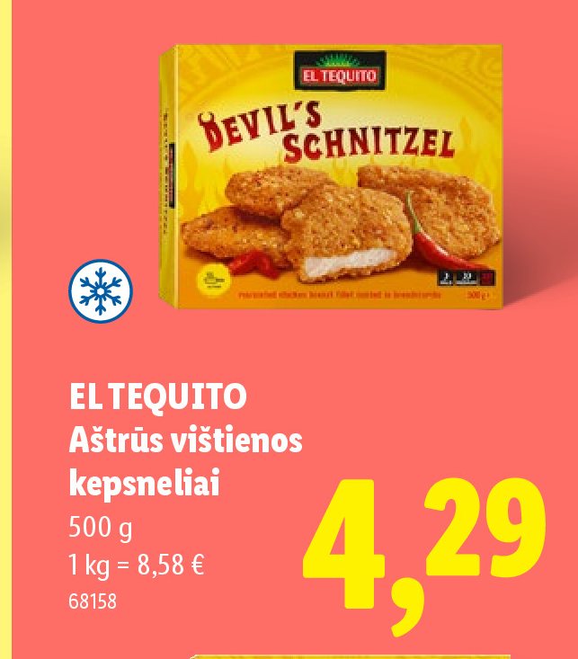 EL TEQUITO Aštrūs vištienos kepsneliai, 500 g