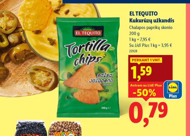 EL TEQUITO Kukurūzų užkandis, 200 g