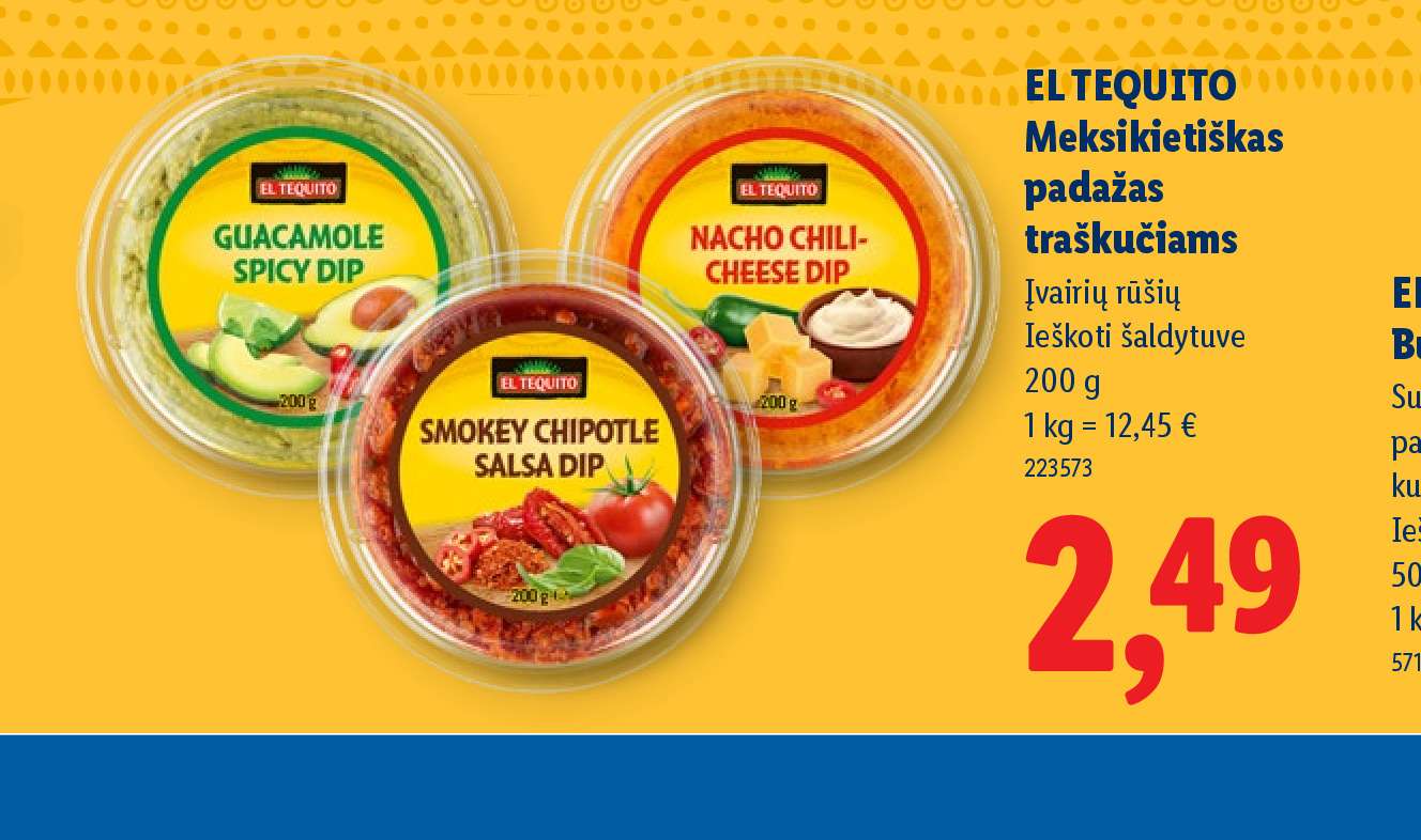 EL TEQUITO Meksikietiškas padažas traškučiams, 200 g