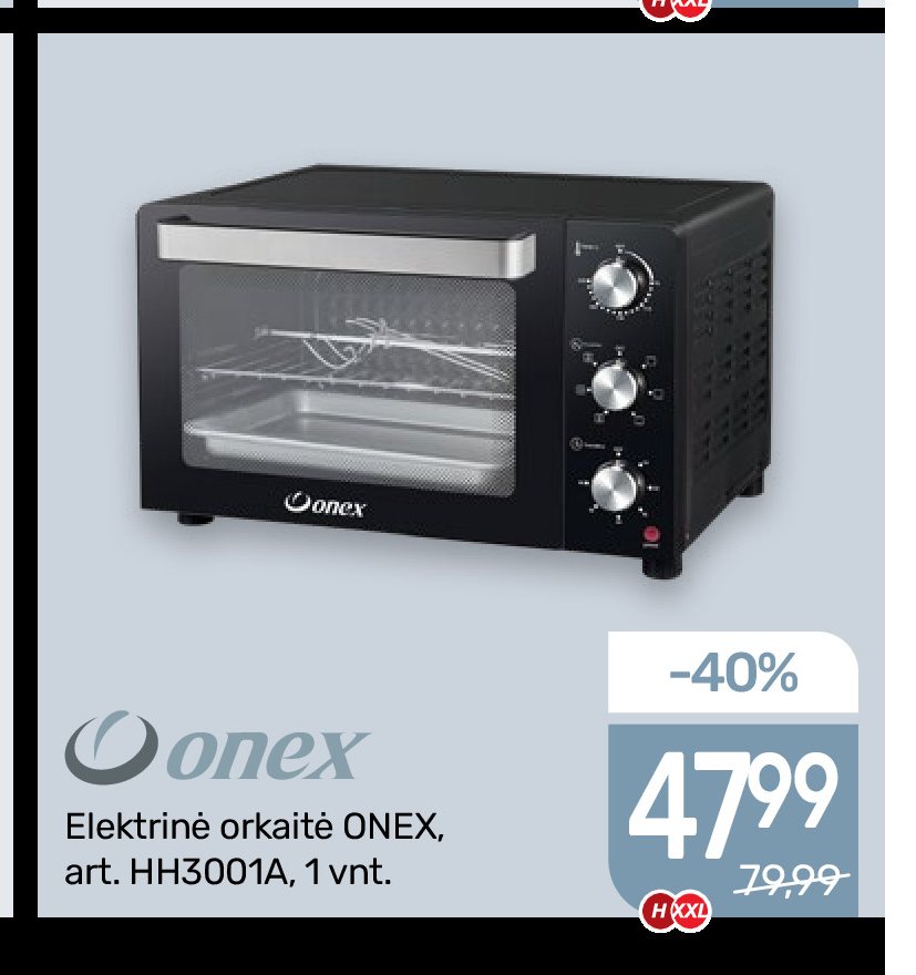 Elektrinė orkaitė ONEX, 1 vnt