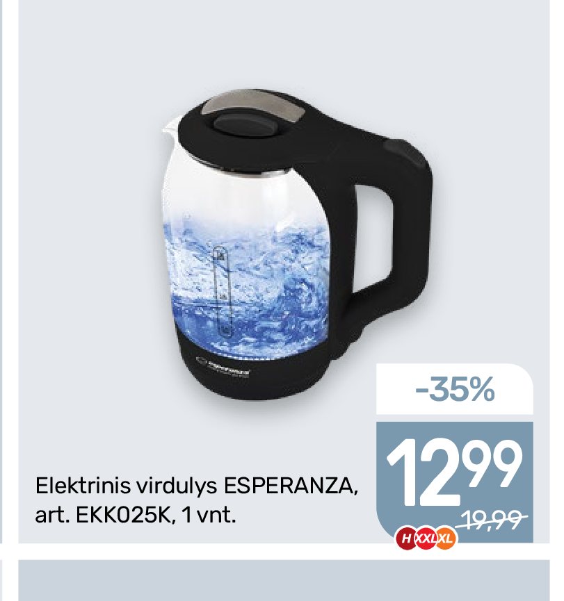 Elektrinis virdulys ESPERANZA, 1 vnt