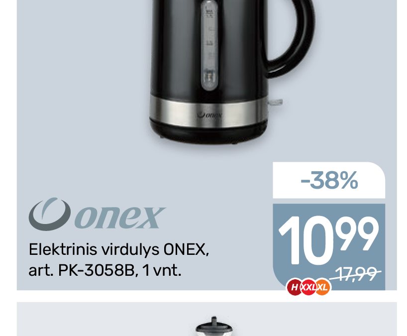 Elektrinis virdulys ONEX, 1 vnt