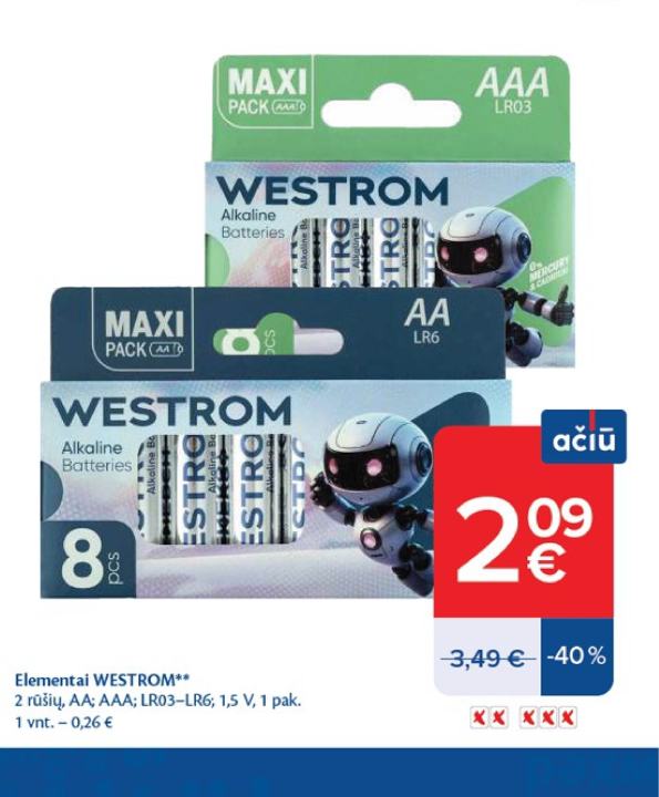 Elementai WESTROM, 1 pak.