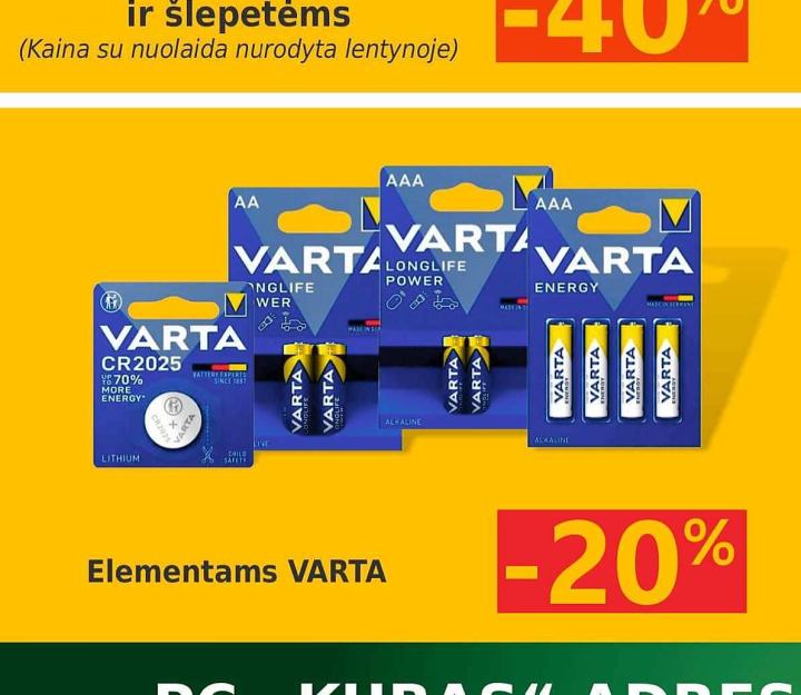 Elementams VARTA