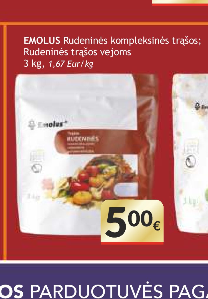 EMOLUS Rudeninės kompleksinės trąšos, 3 kg