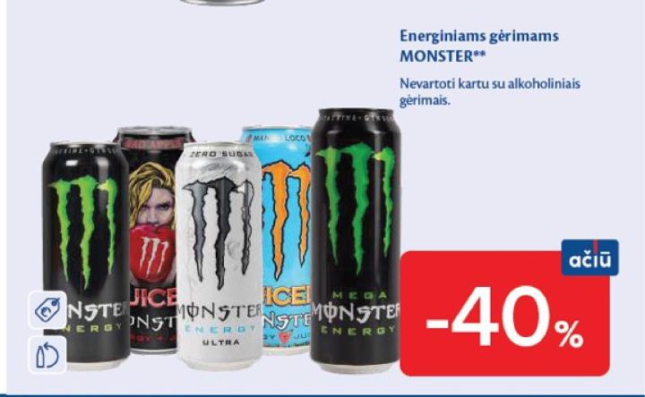 Energiniams gėrimams MONSTER