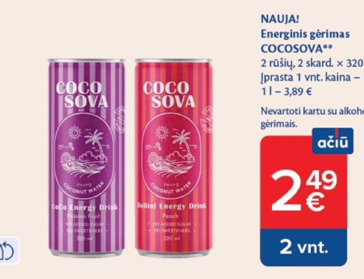 Energinis gėrimas COCOSOVA, 2 skard.