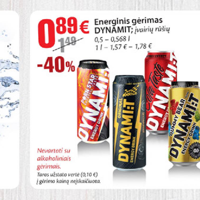 Energinis gėrimas DYNAMIT, 0.568 l