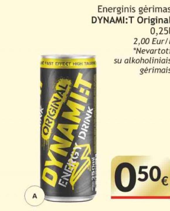 Energinis gėrimas DYNAM:T Original, 0.25 l