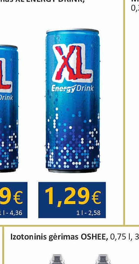 Energinis gėrimas XL ENERGY DRINK, 0.5 l