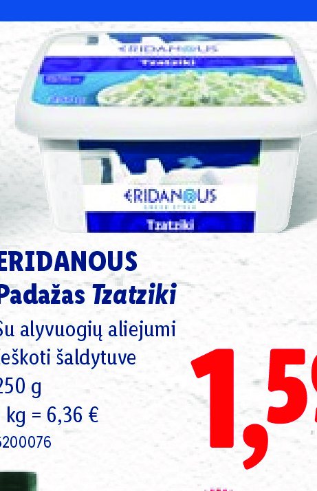 ERIDANOUS Padažas Tzatziki, 250 g