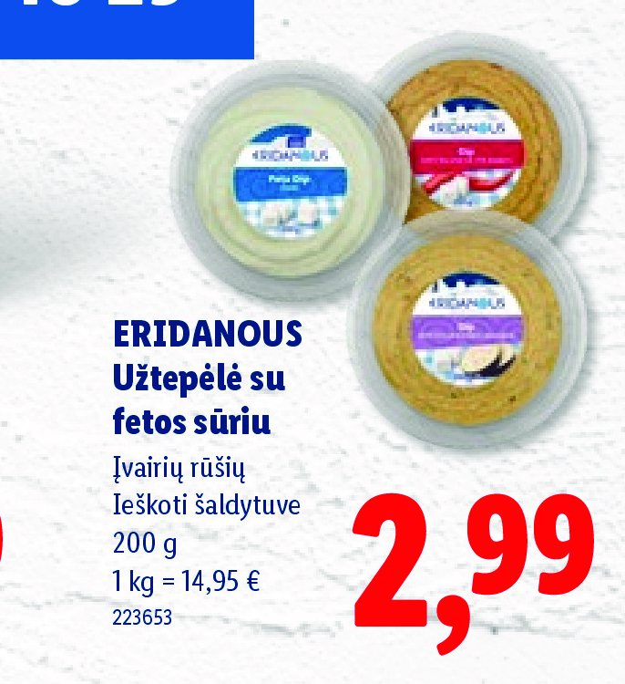 ERIDANOUS Užtepėlė su fetos sūriu, 200 g