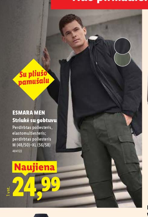ESMARA MEN Striukė su gobtuvu