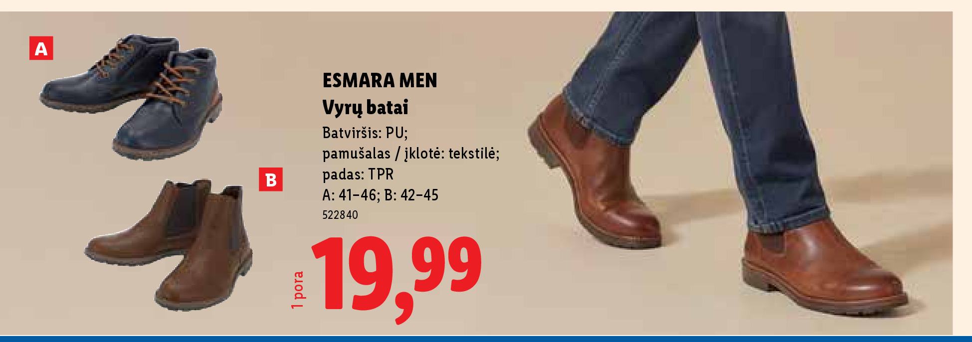 ESMARA MEN Vyrų batai