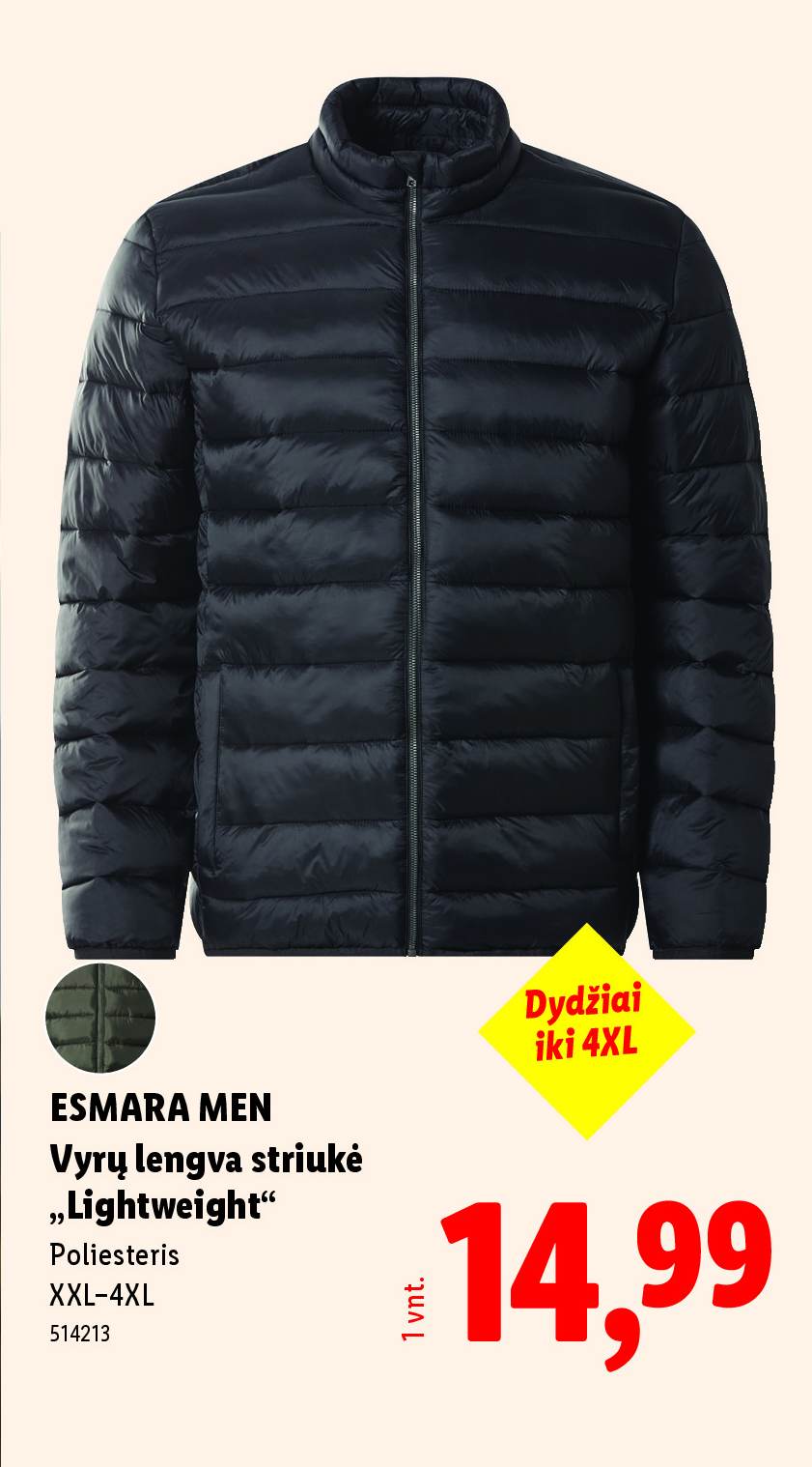 ESMARA MEN Vyrų lengva striukė „Lightweight“