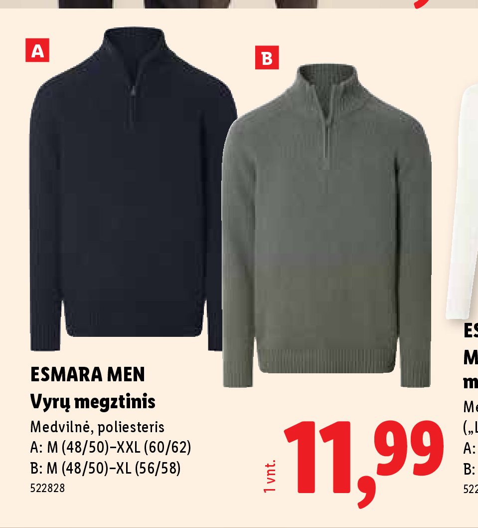ESMARA MEN Vyrų megztinis