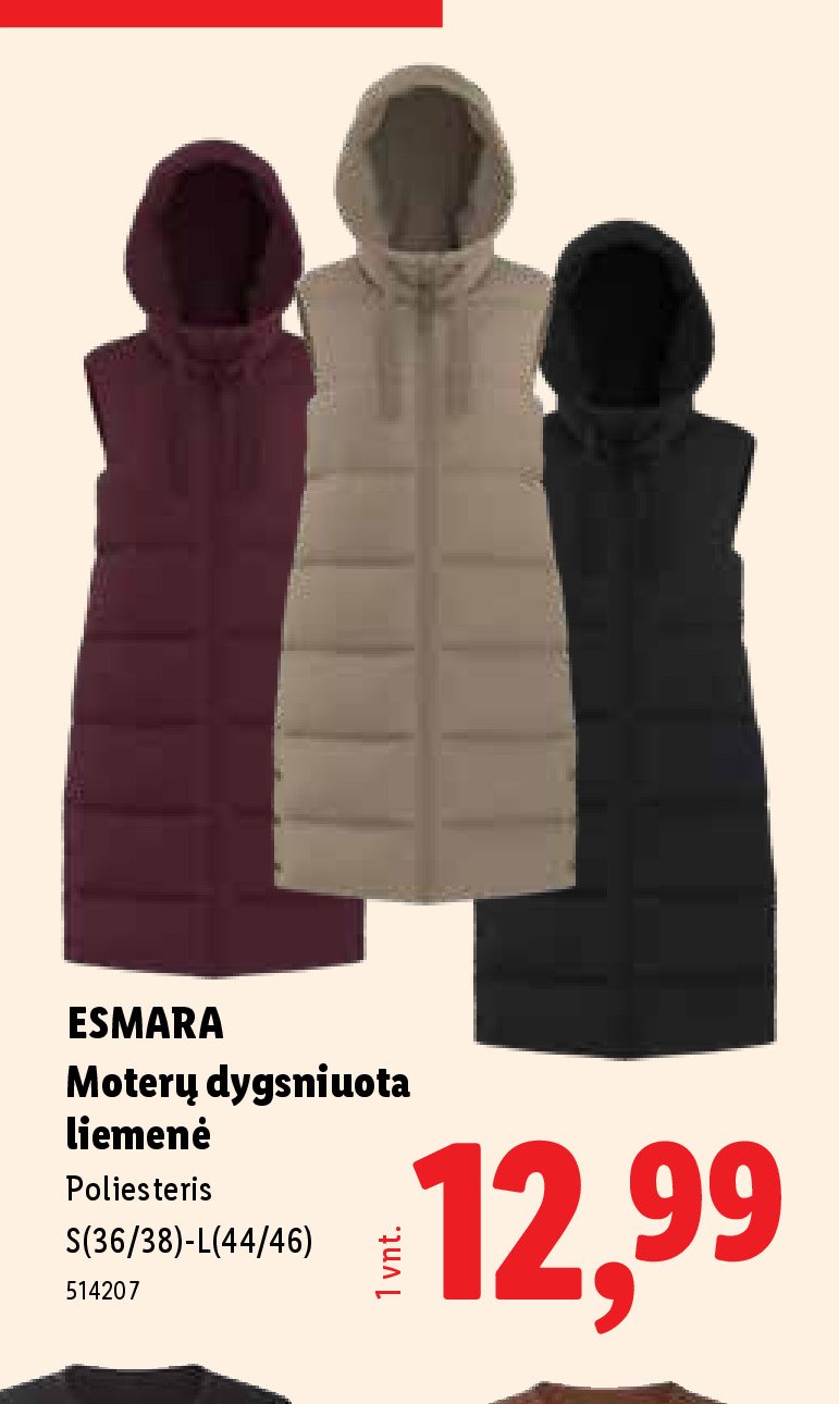 ESMARA Moterų dygsniuota liemenė
