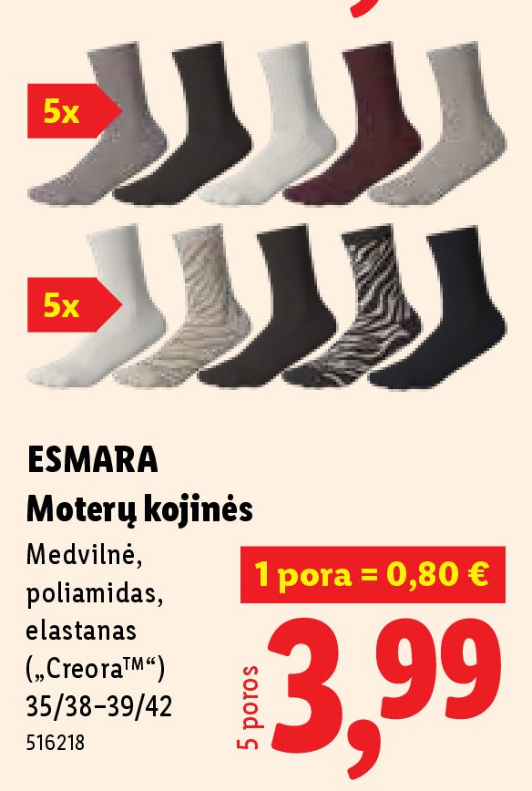 ESMARA Moterų kojinės
