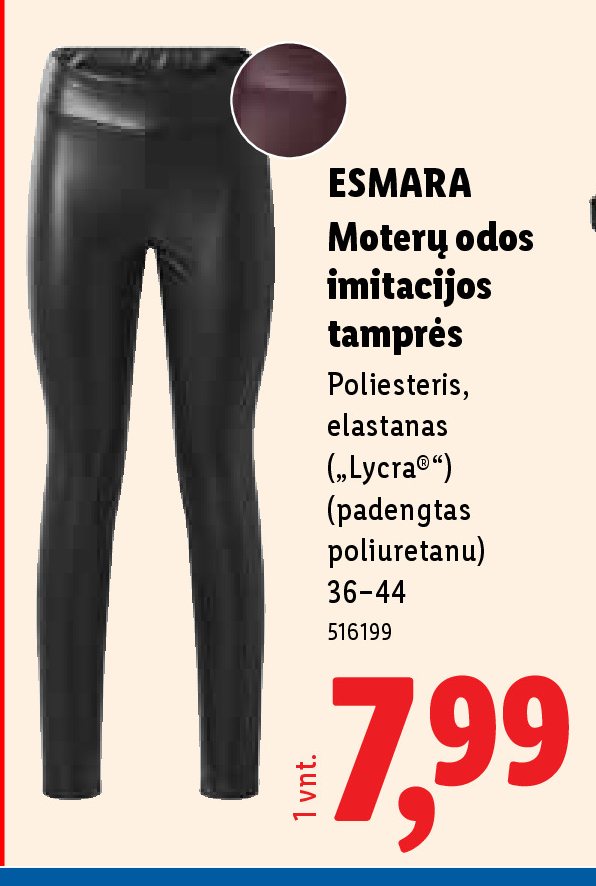 ESMARA Moterų odos imitacijos tamprės