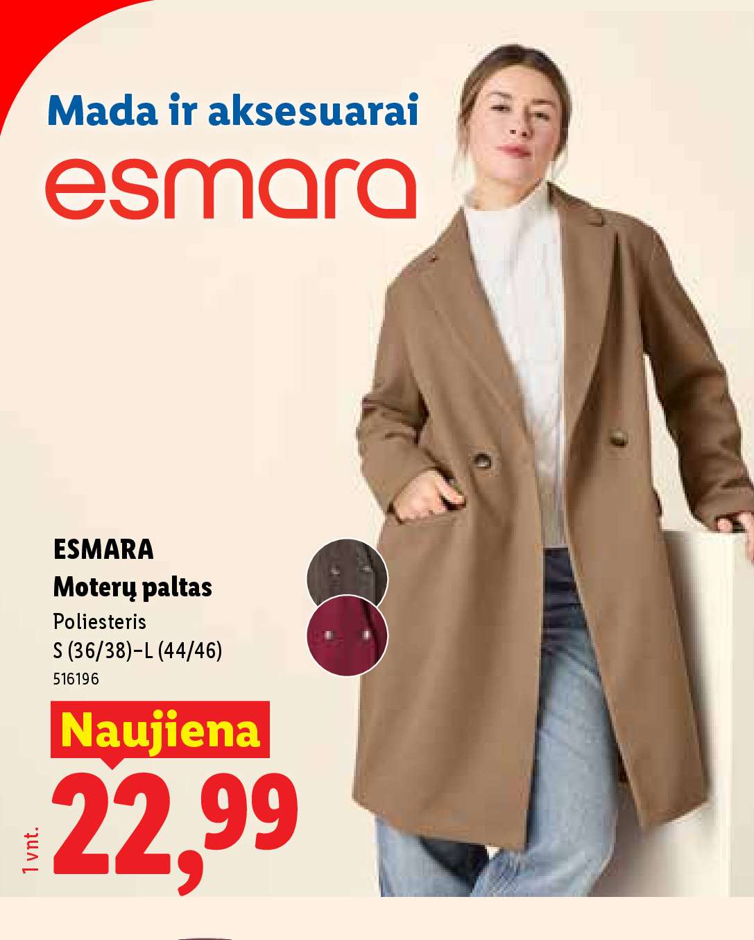 ESMARA Moterų paltas
