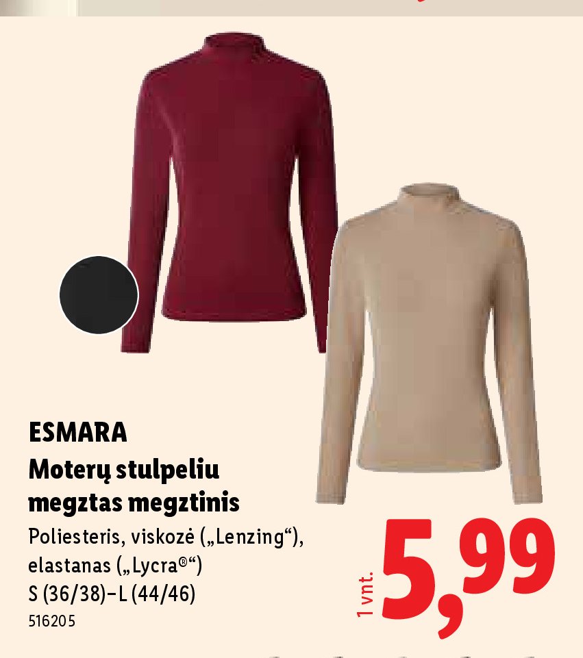 ESMARA Moterų stulpeliu megztas megztinis