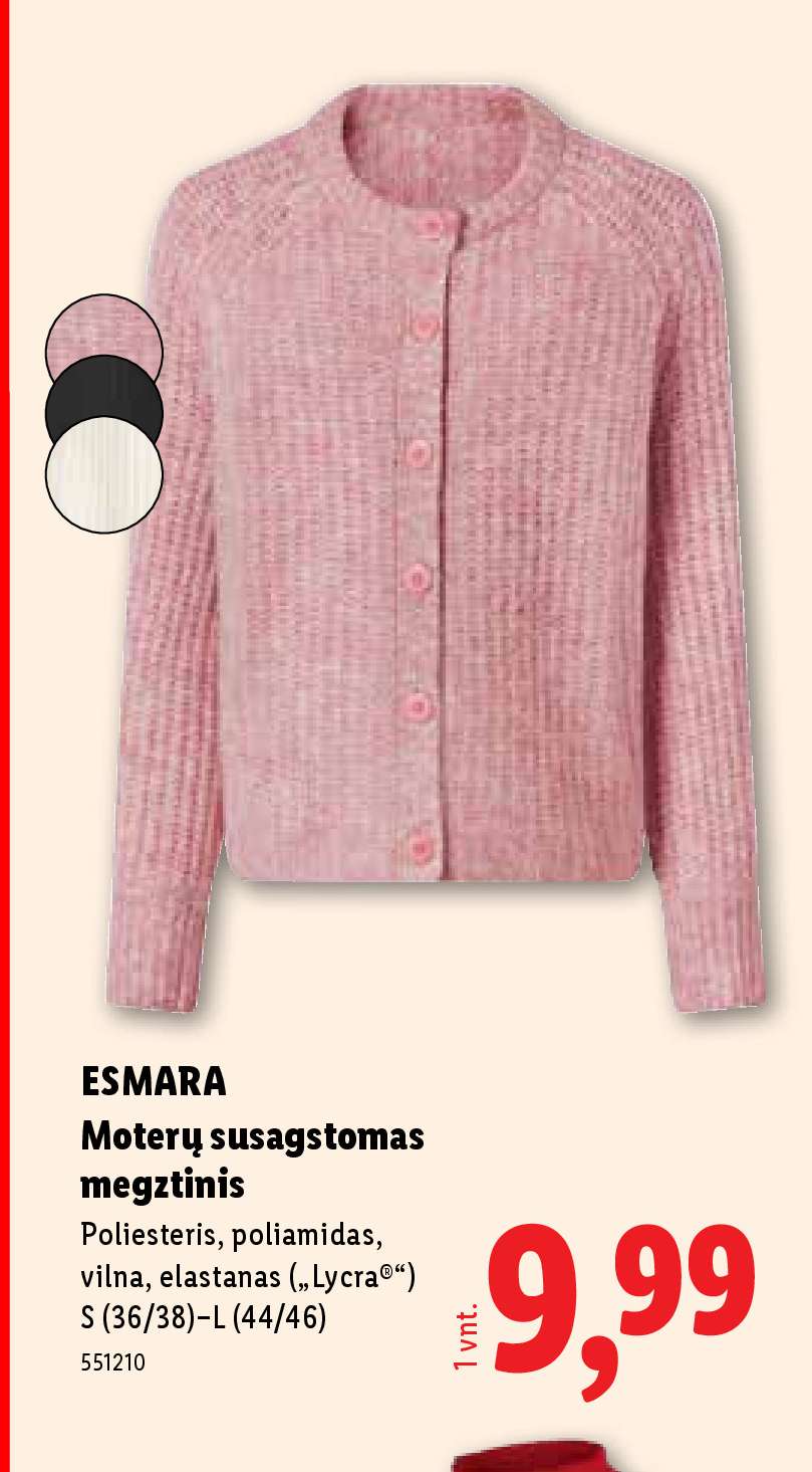 ESMARA Moterų susagstomas megztinis