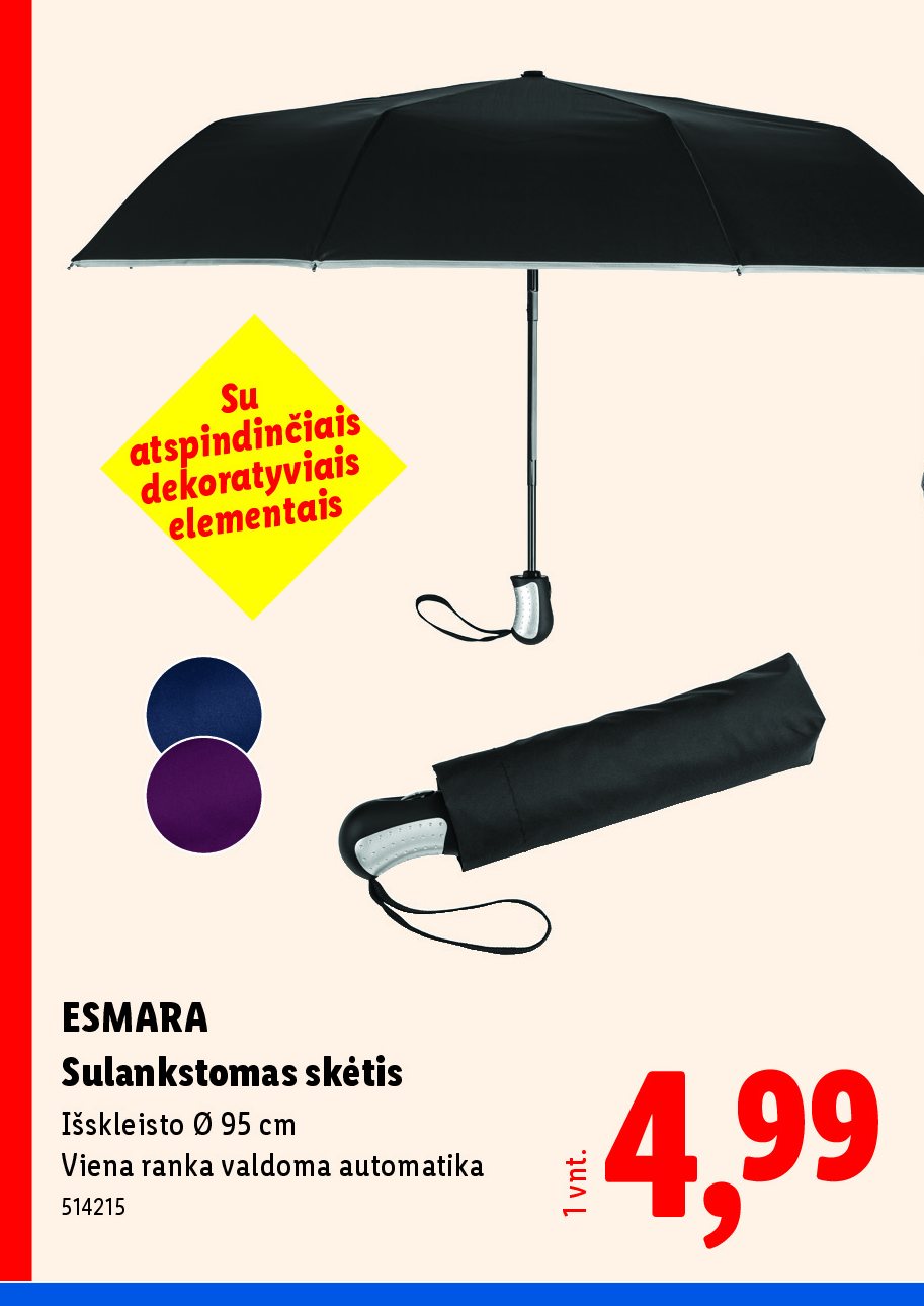ESMARA Sulankstomas skėtis