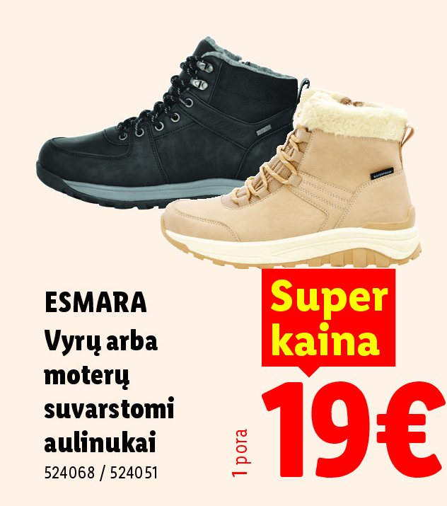 ESMARA Vyrų arba moterų suvarstomi aulinukai