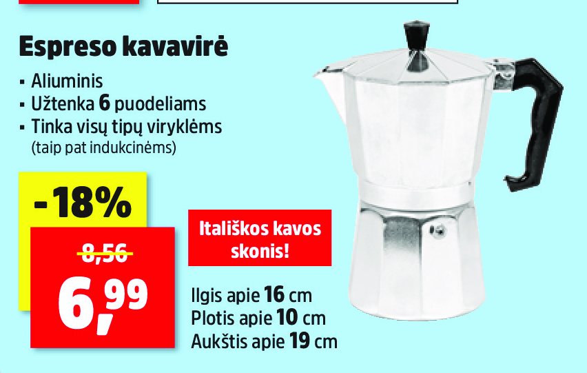 Espreso kavavirė, 16 cm