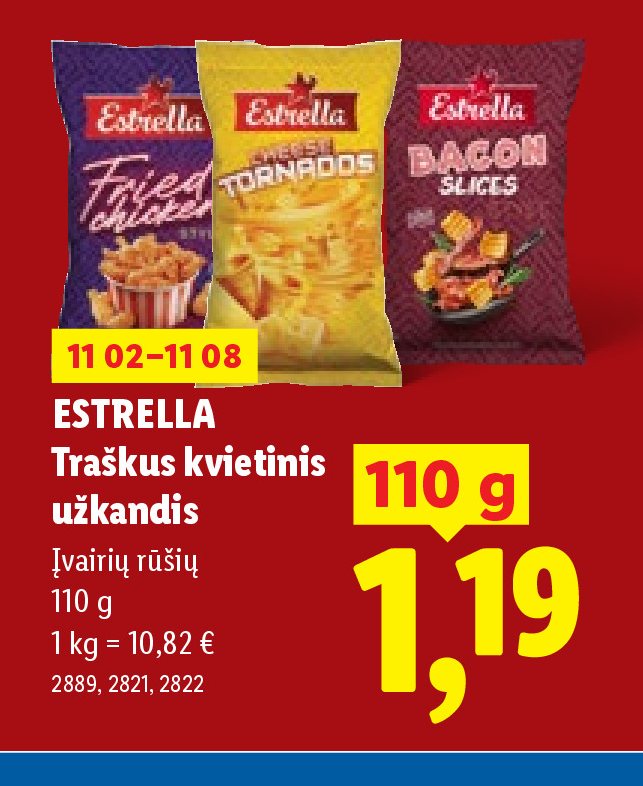 ESTRELLA Traškus kvietinis užkandis, 110 g