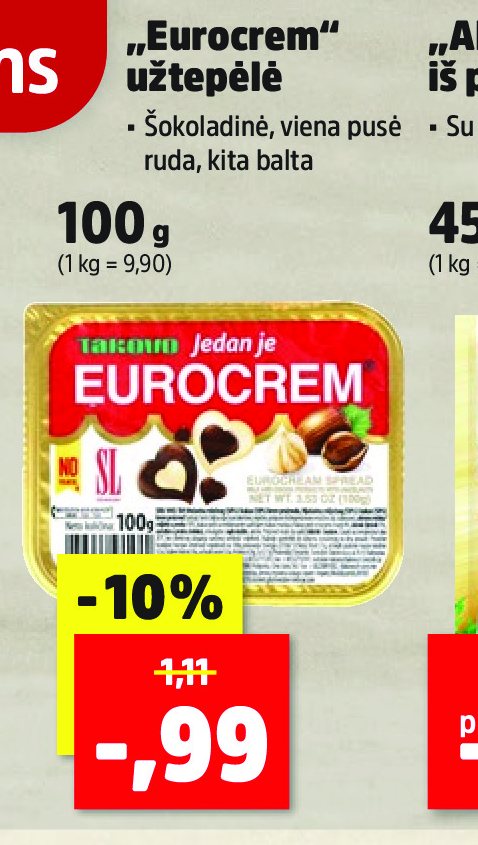 „Eurocrem“ užtepėlė, 100 g