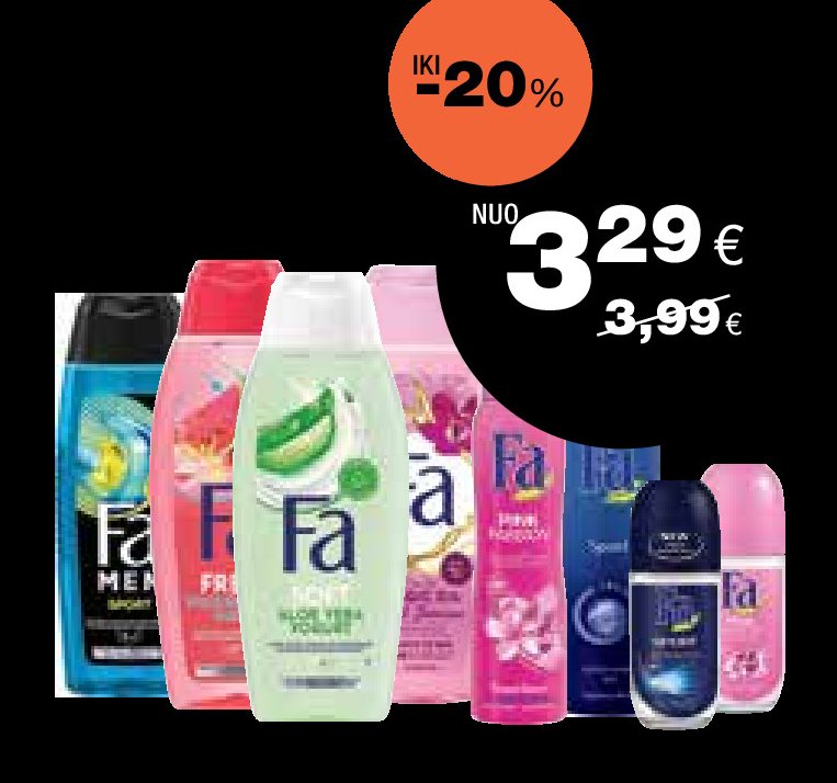FA dušo želėms ir dezodorantams