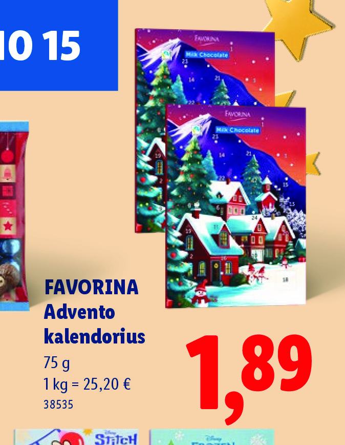 FAVORINA Advento kalendorius, 75 g